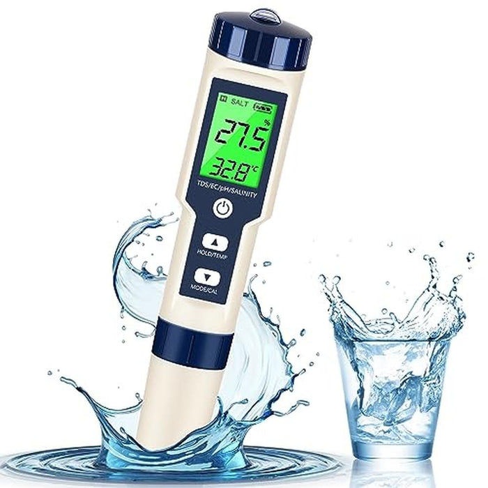 High-End Digital Water Tester 5 in 1 – Front View