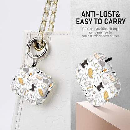 AirPods Case: Premium Cute Cool Kitty Cat Pattern – Side View