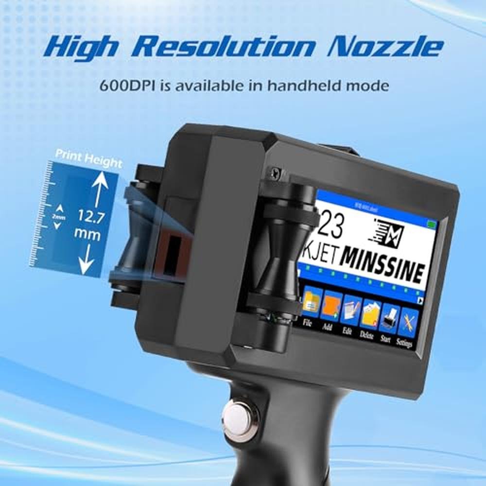 Handheld Printer: MS-Z10 Portable Handheld Printer Gun for – Side View