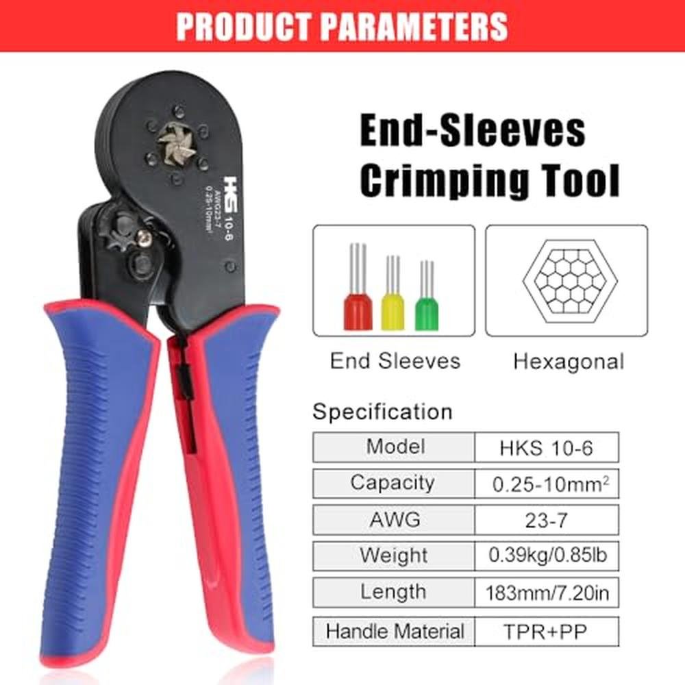 Ferrule HKS: HKS Ferrule Crimping Tool Kit Hexagonal – Close-up Detail