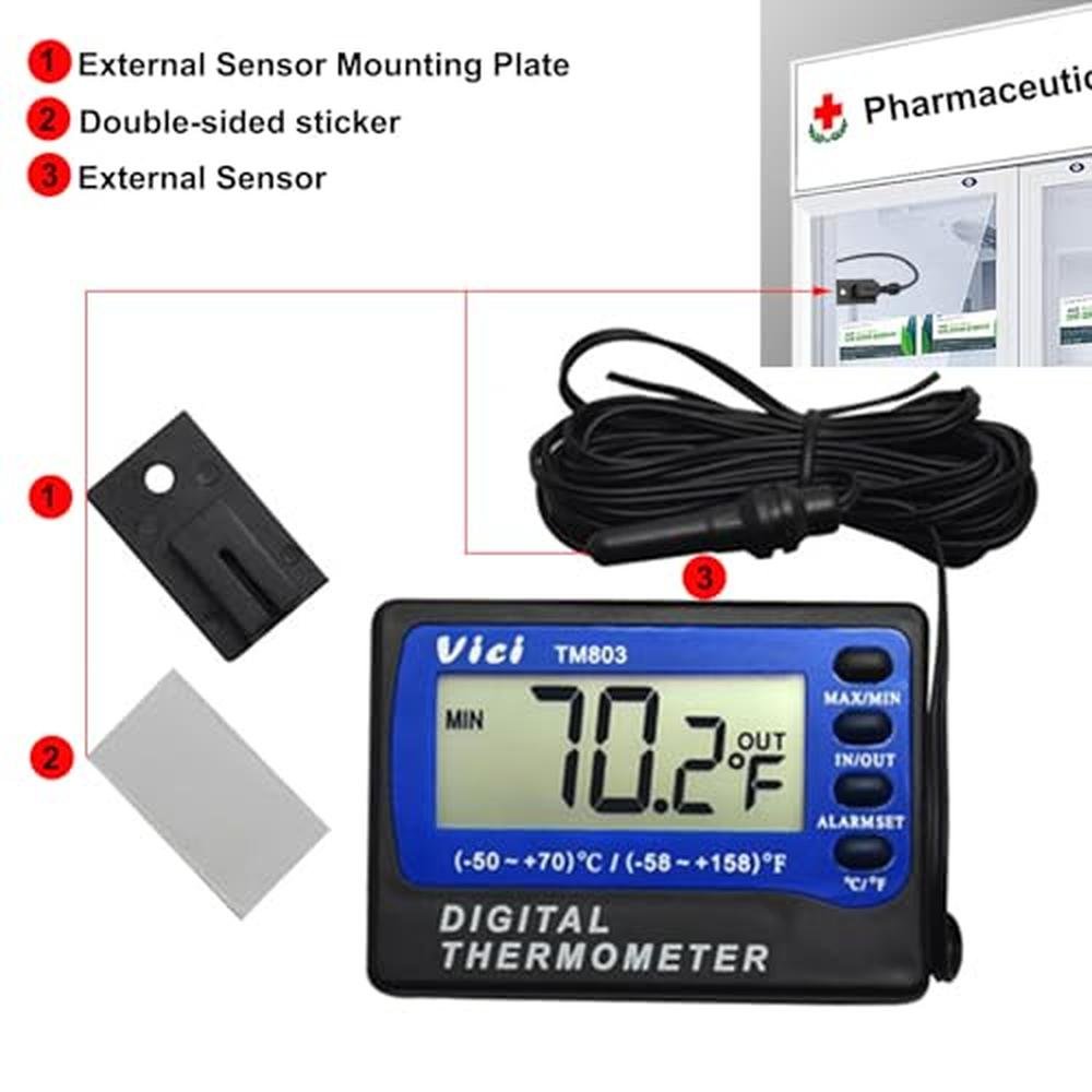 Digital Alarm Thermometer: JUNLIXN VICI TM803 High-Accuracy – In Use