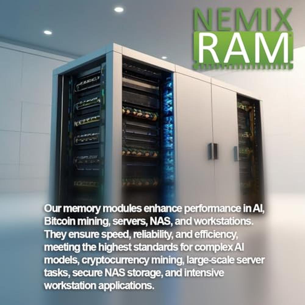 Nemix RAM: 32GB 2x16GB DDR4 2666MHz PC4-21300 2Rx8 1.2V – Close-up Detail