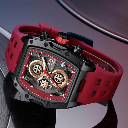 Watches Men: Luxury Men's Watches Chronograph Waterproof – Side View