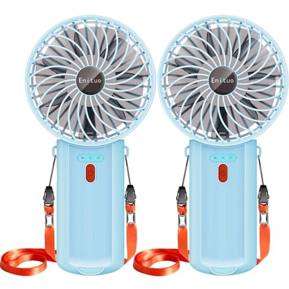 Fan Portable: 2-Pack Portable Handheld Fan Mini Hand-Held – Front View