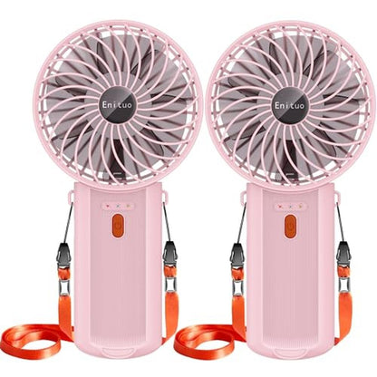 Fan Portable: 2-Pack Portable Handheld Fan Mini Hand-Held – Front View