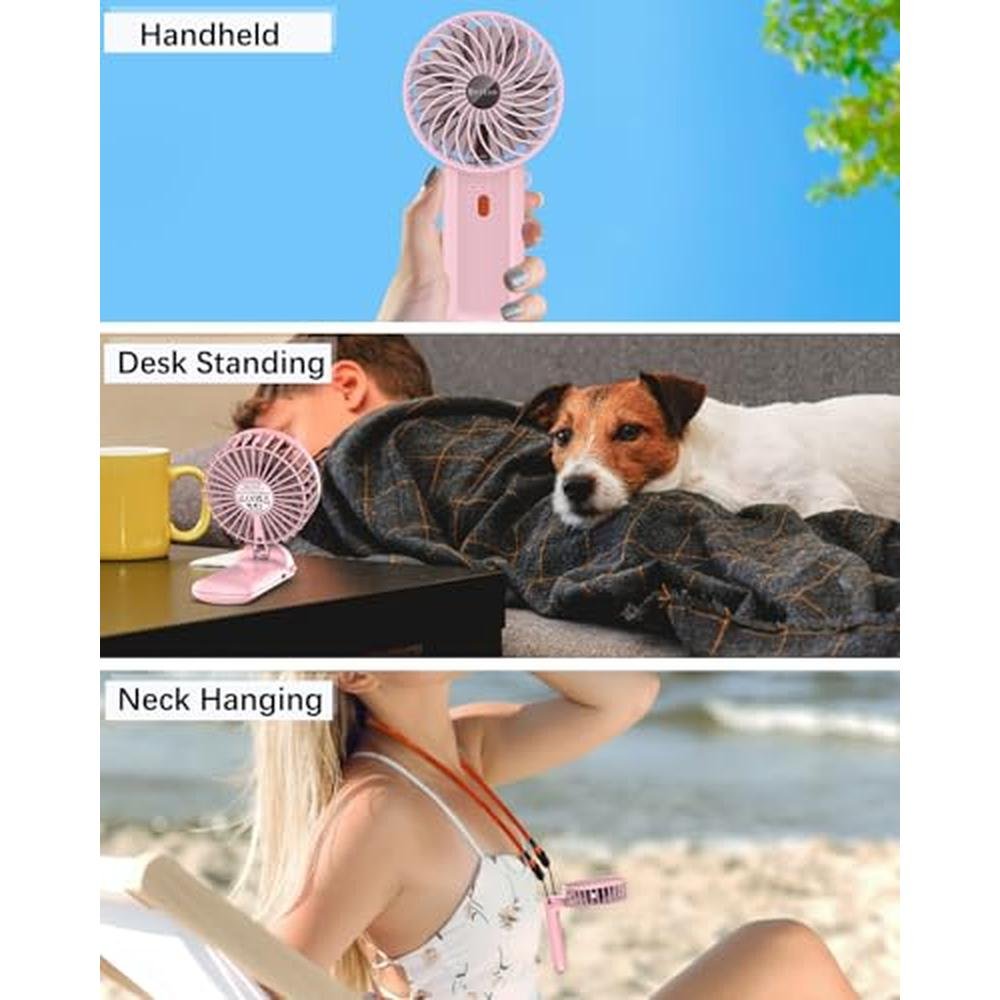 Fan Portable: 2-Pack Portable Handheld Fan Mini Hand-Held – Close-up Detail