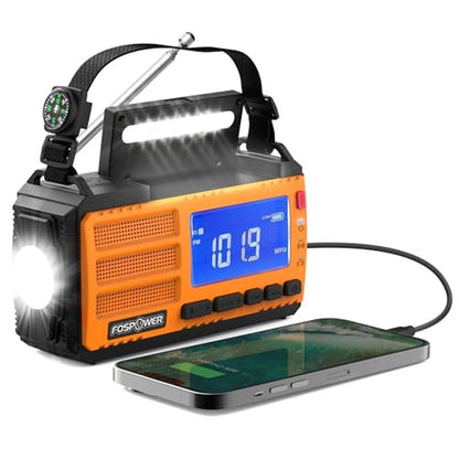 FosPower Emergency Weather Radio – Front View