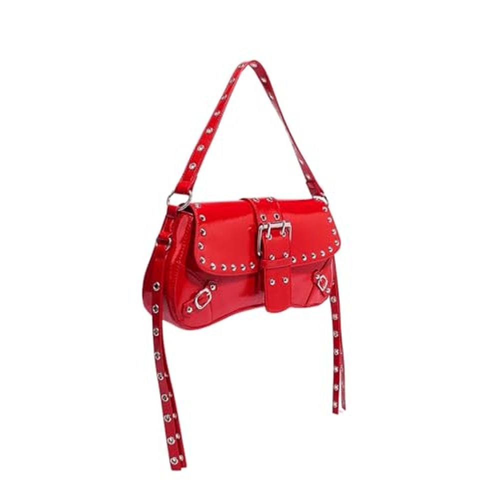 Verdusa Women's Shoulder Bag: Y2K Goth Trendy Studded Punk – Close-up Detail
