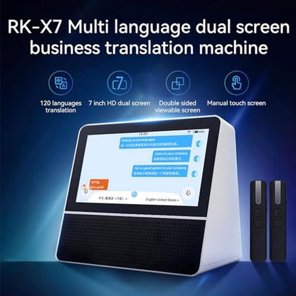 Dual Screen: 7 Inch Translator Device – Side View