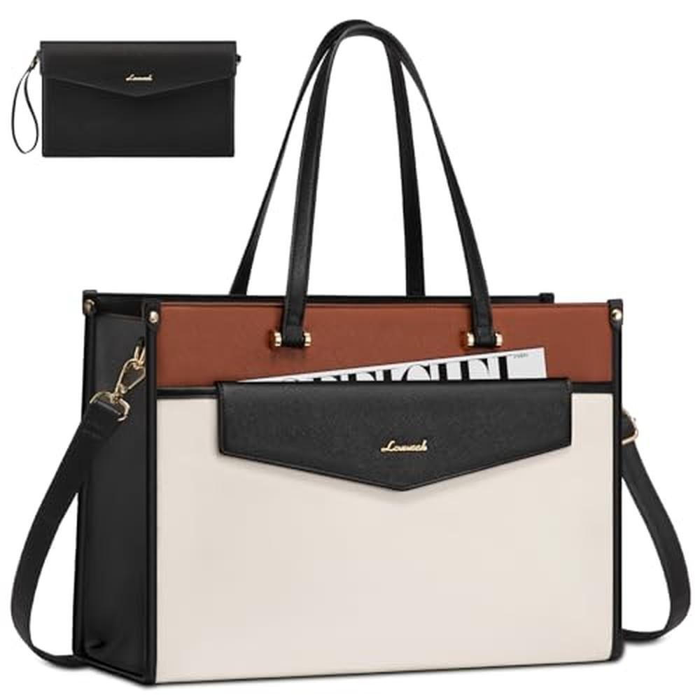 Laptop Bag for Women: LOVEVOOK 15.6 Inch Laptop Tote Purse – Front View