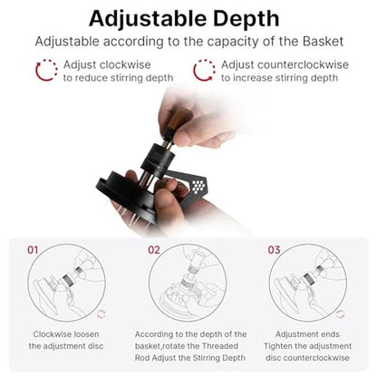 Premium 8-Needle Espresso Stirrer Tool for Baristas – Close-up Detail