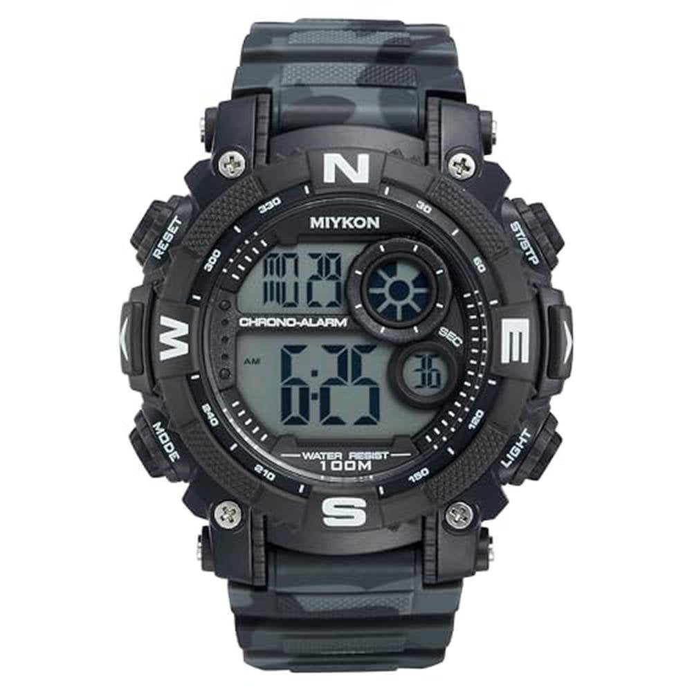 Military Watches: Miykon Black Tactical Digital Men's – Front View