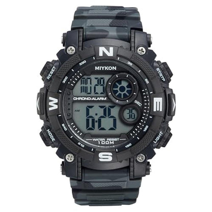 Military Watches: Miykon Black Tactical Digital Men's – Front View