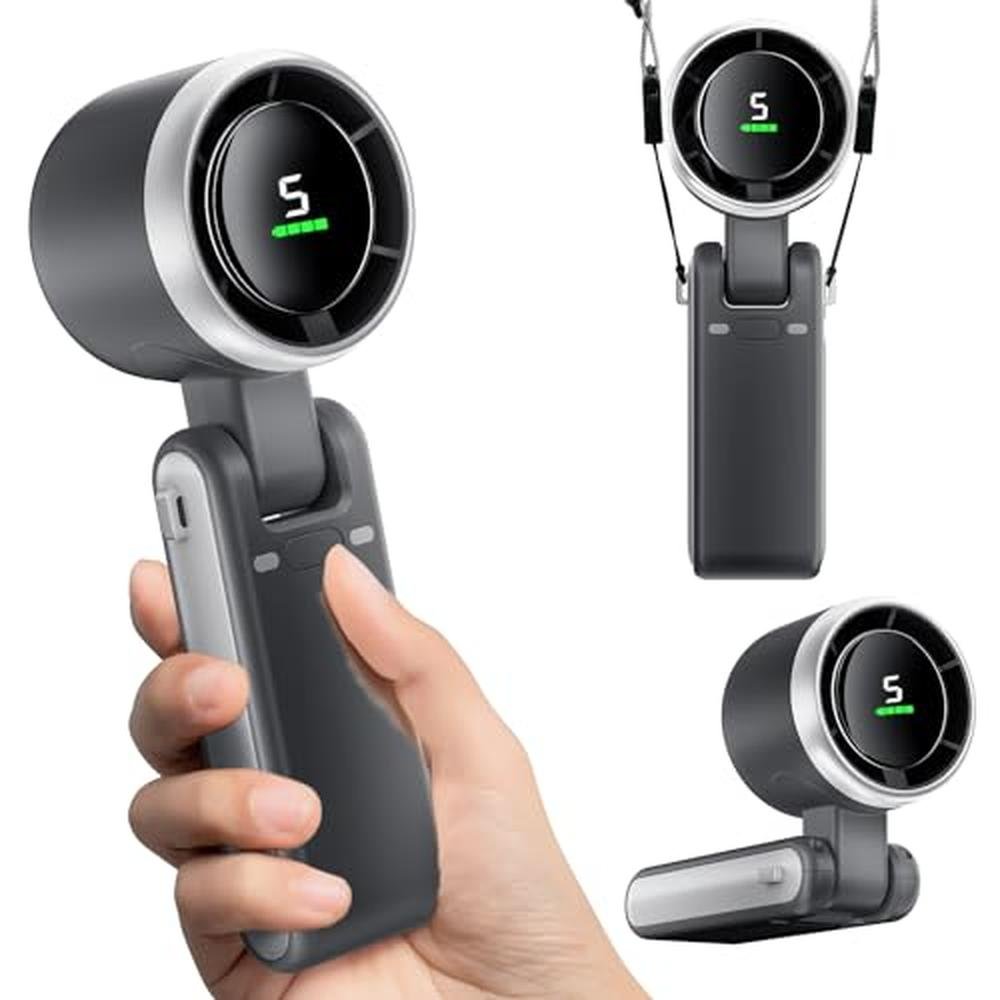 Fan Speed: Portable Handheld Mini Fan 50000RPM 5-Speed – Front View
