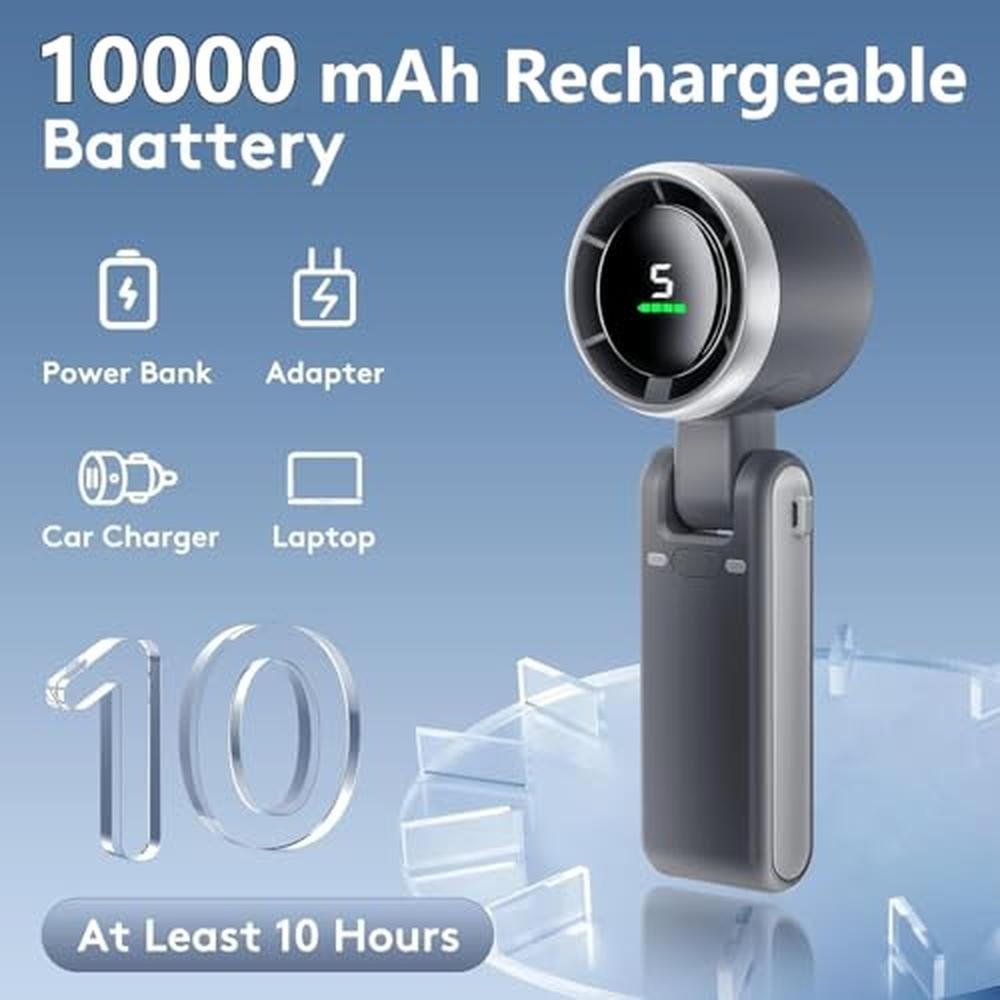 Fan Speed: Portable Handheld Mini Fan 50000RPM 5-Speed – Close-up Detail