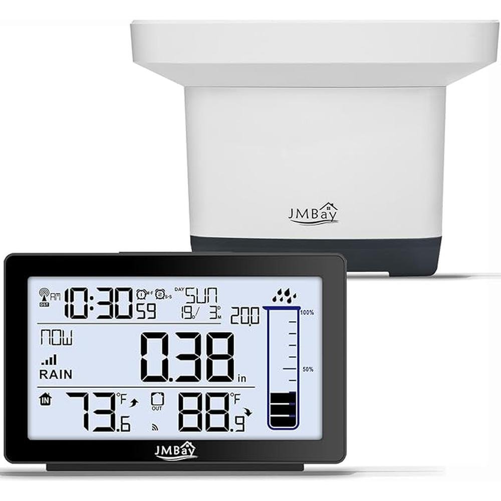 Rain Gauge: Wireless Outdoor Digital Rain Gauge with – Front View