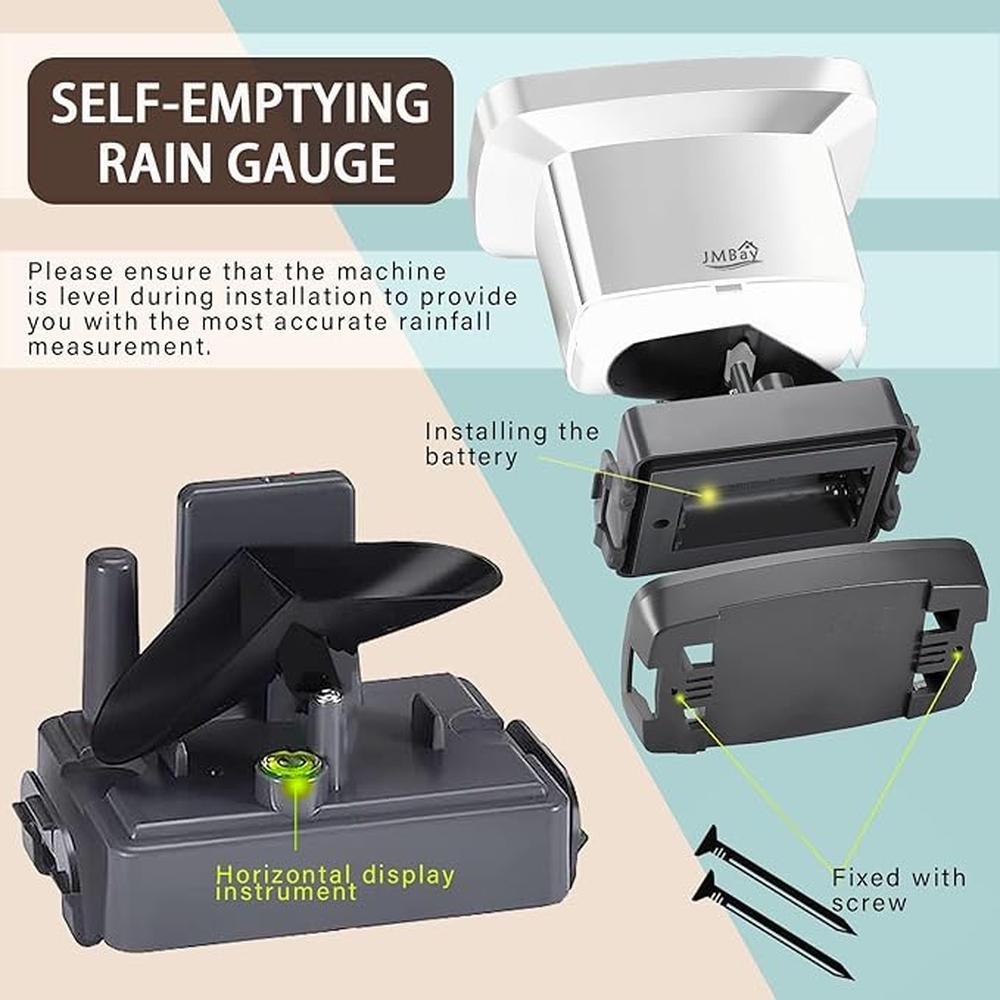 Rain Gauge: Wireless Outdoor Digital Rain Gauge with – In Use