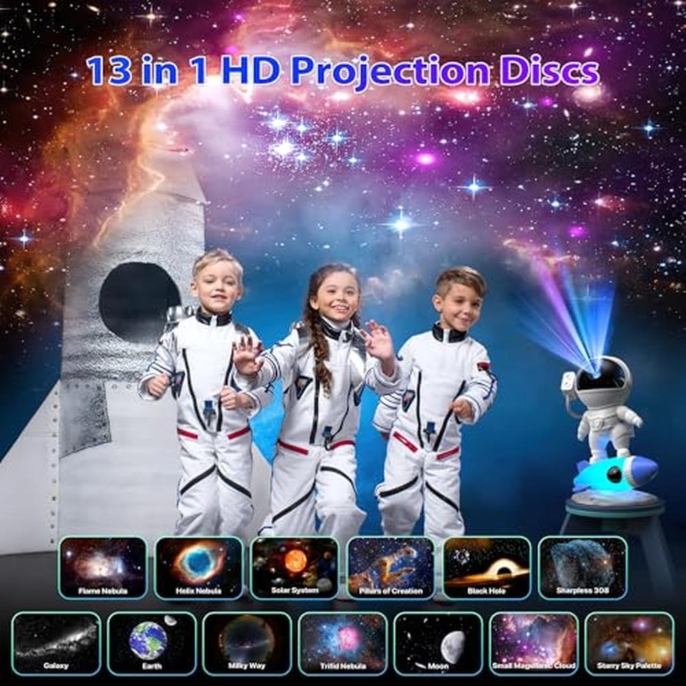 Galaxy Projector: FlyLily 12-in-1 HD Planetarium – Side View