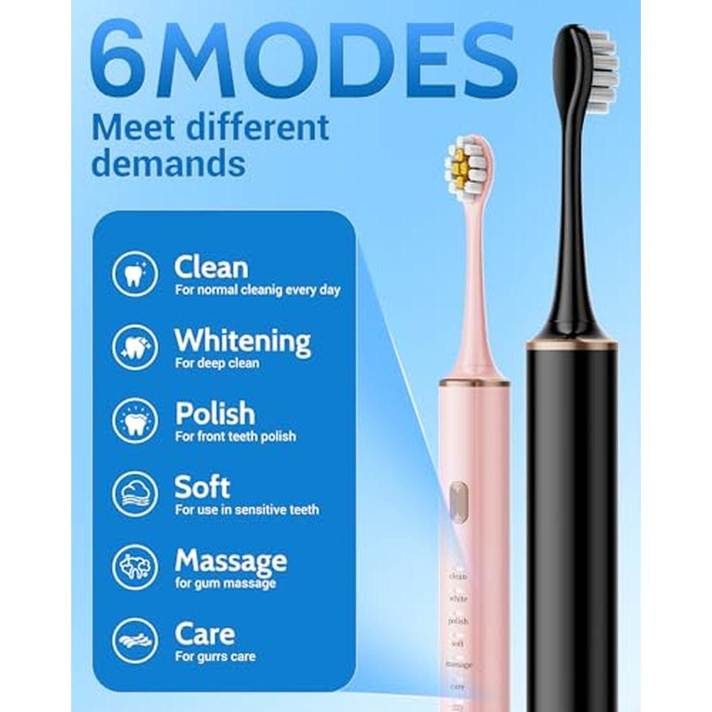Toothbrush Black: Black & Pink Electric Toothbrush for – Close-up Detail