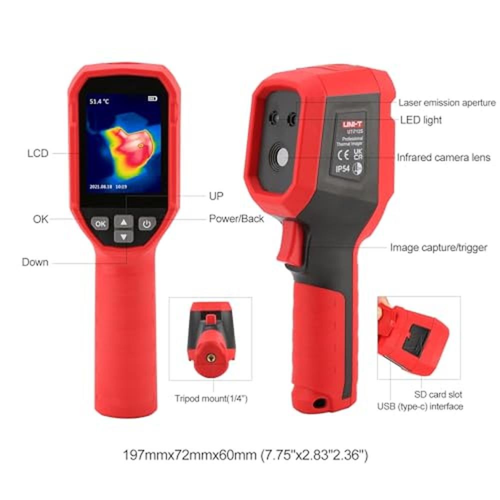 UNI-T UTi712S Infrared Thermal Camera 120x90 IR Resolution – Side View