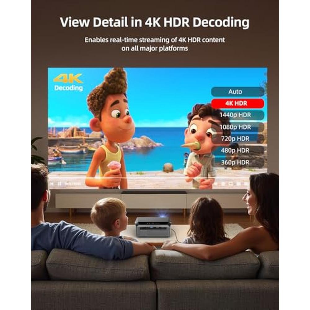 Daytime Projector: 4K Ultra HD Bright 1800ANSI High Lumen – In Use