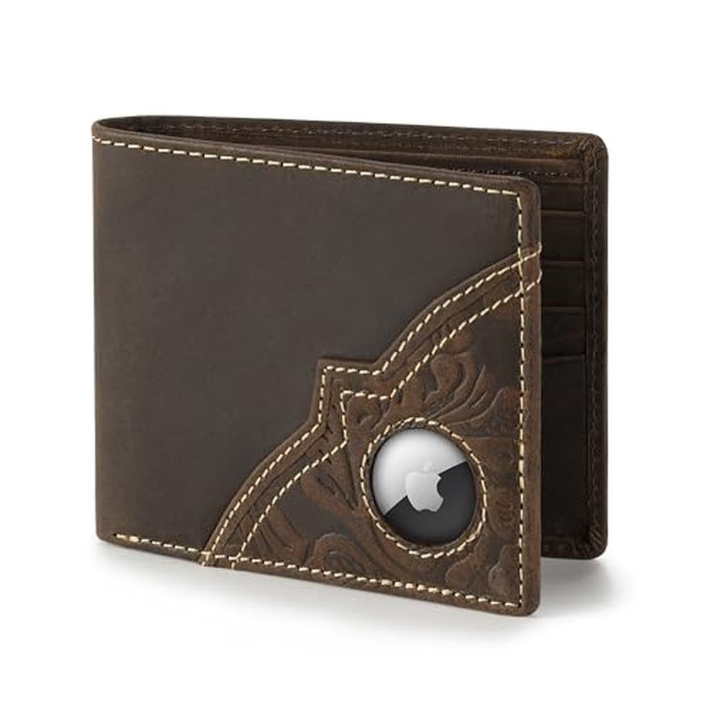 Wrangler Men's Wallet with AirTag Holder – Front View