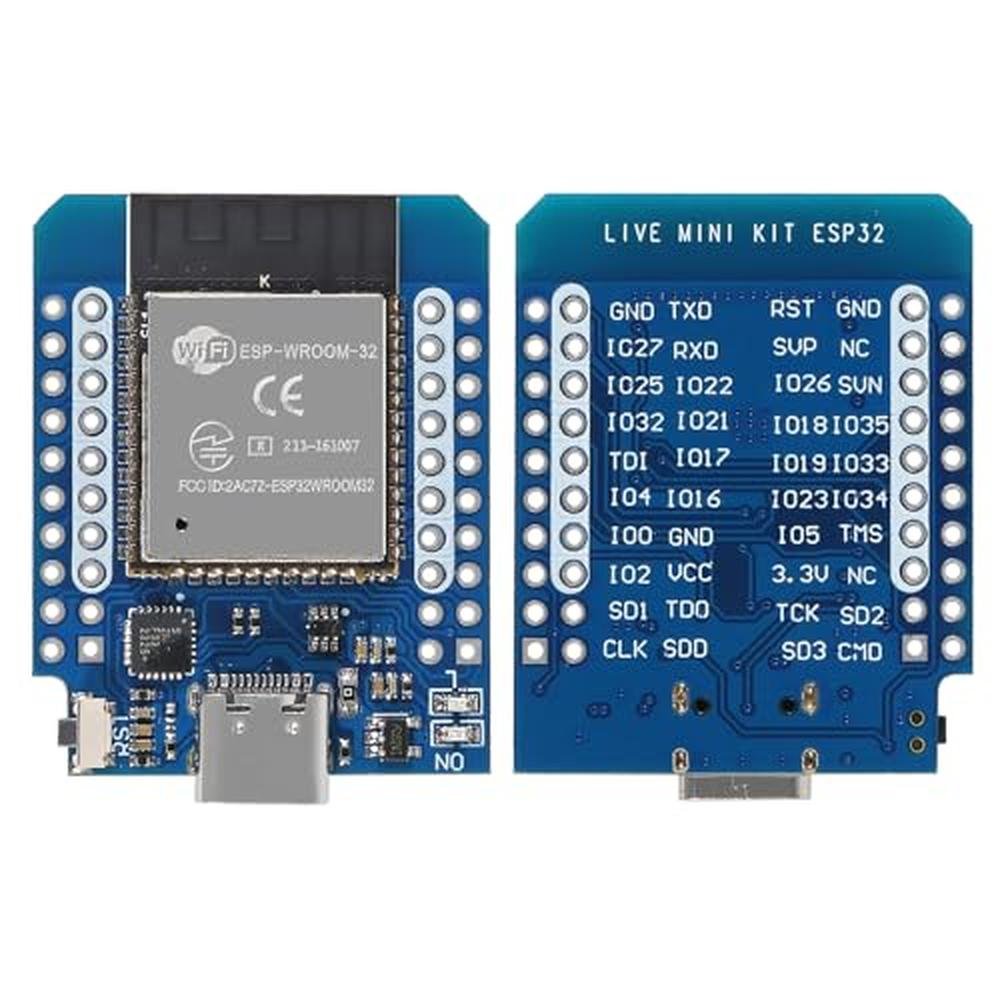 AITRIP 3PCS: Type C D1 Mini ESP32 ESP-WROOM-32 CP2104 WLAN – Side View