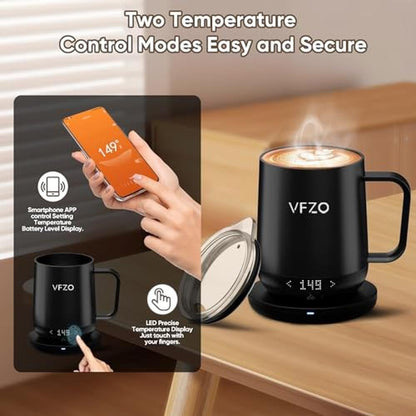 Smart Mug Self Heating: VFZO Temperature Controlled Mug – Close-up Detail