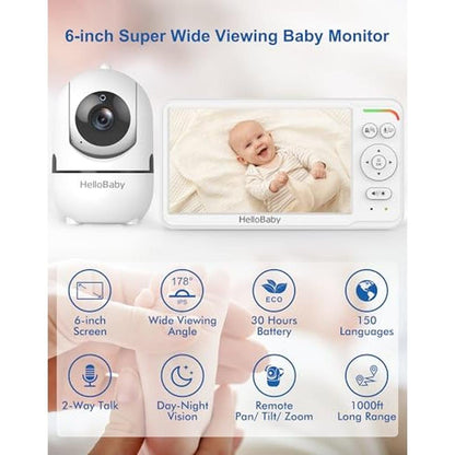 Monitor Video: HelloBaby Baby Monitor 6 World-First IPS – Side View