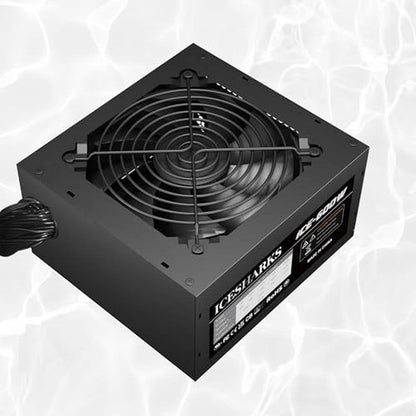 ATX Non Modular Power Supply: ICESHARKS 600W Automatic – Front View