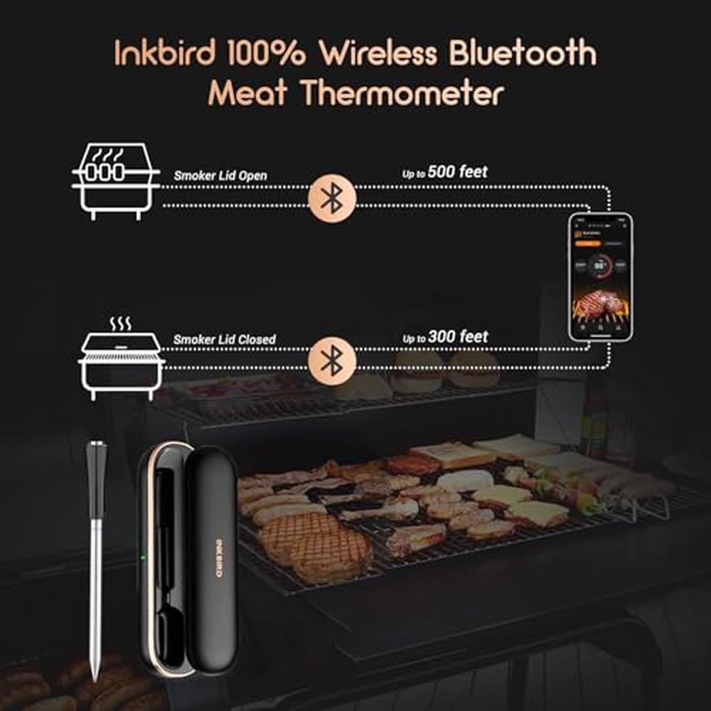 Meat Thermometer: INKBIRD Wireless Smart Bluetooth Meat – Side View