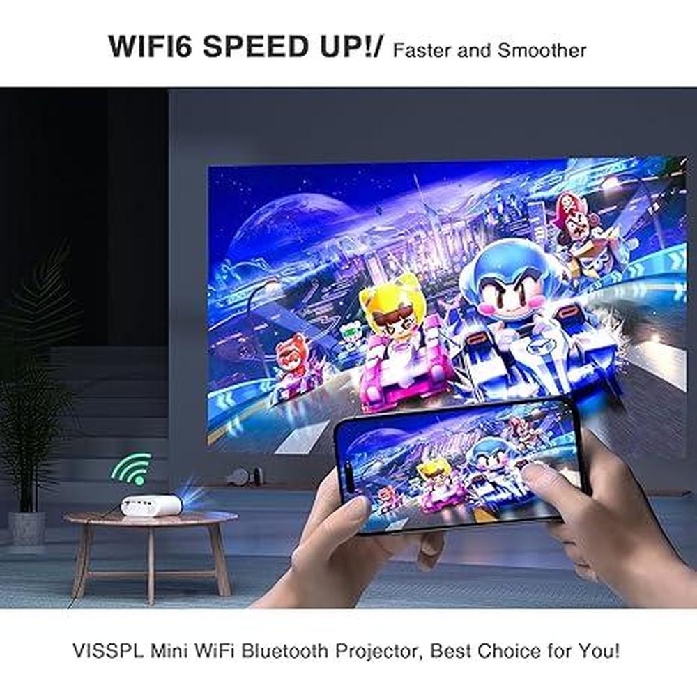 Projector WiFi: VISSPL Mini Projector with Bluetooth – In Use