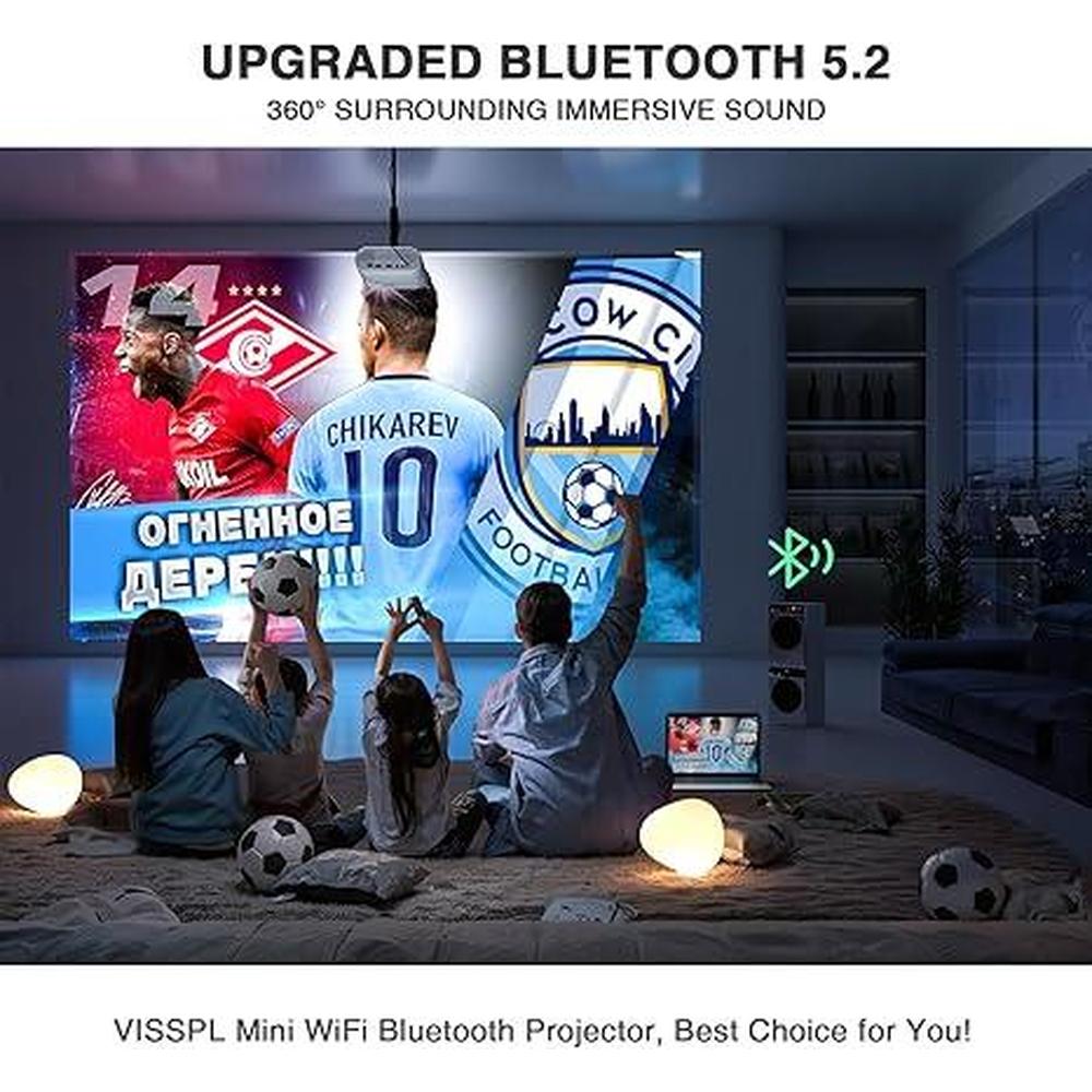 Projector WiFi: VISSPL Mini Projector with Bluetooth – Close-up Detail