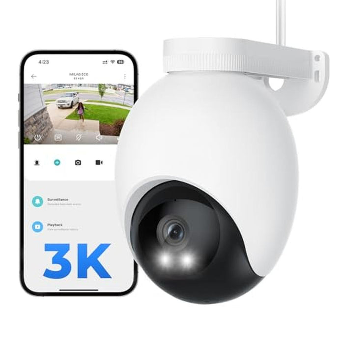 Security Camera: IMILAB EC6 3K Plug-in Outdoor Camera for – Front View