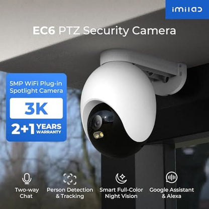 Security Camera: IMILAB EC6 3K Plug-in Outdoor Camera for – Side View
