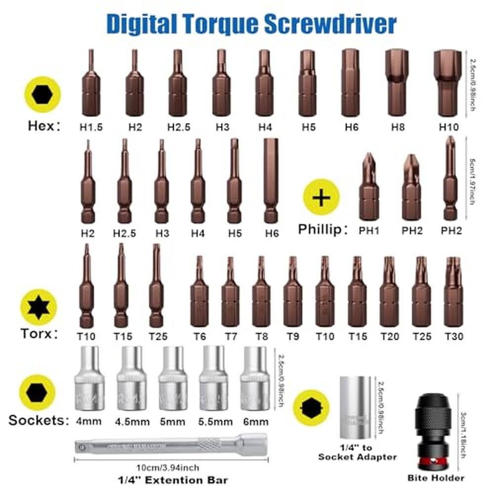 Torque Screwdriver: ANPUDS Digital 0.4-26.6in-lbs/0.045-3Nm – Close-up Detail
