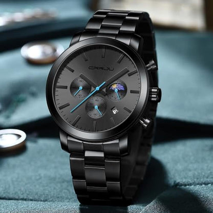 CRRJU Mens Watch: The Moon Luxury Elegant Stainless Steel – Packaging