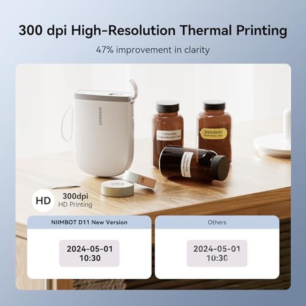 Label Maker: NIIMBOT D11 New Version Portable Thermal – Close-up Detail