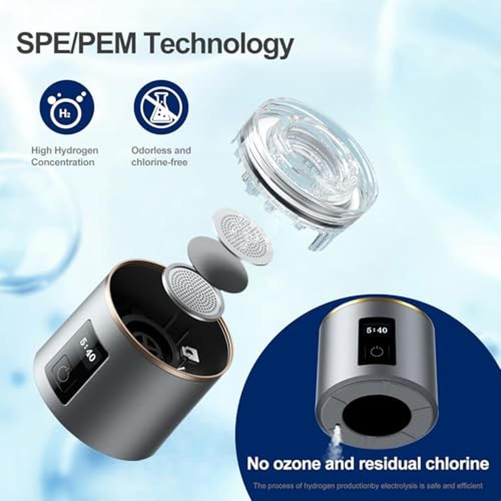 Hydrogen Water: PEM/SPE Electrolysis Hydrogen Water – Side View