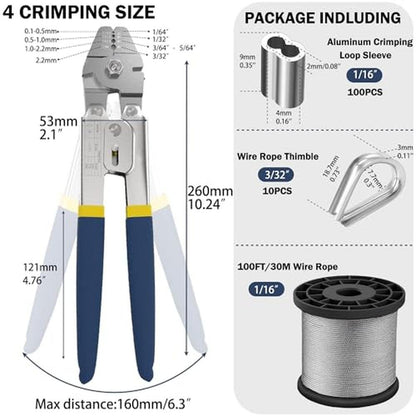 Wire Crimping: YingYa BIS Wire Crimping Tool Kit 100ft – Side View