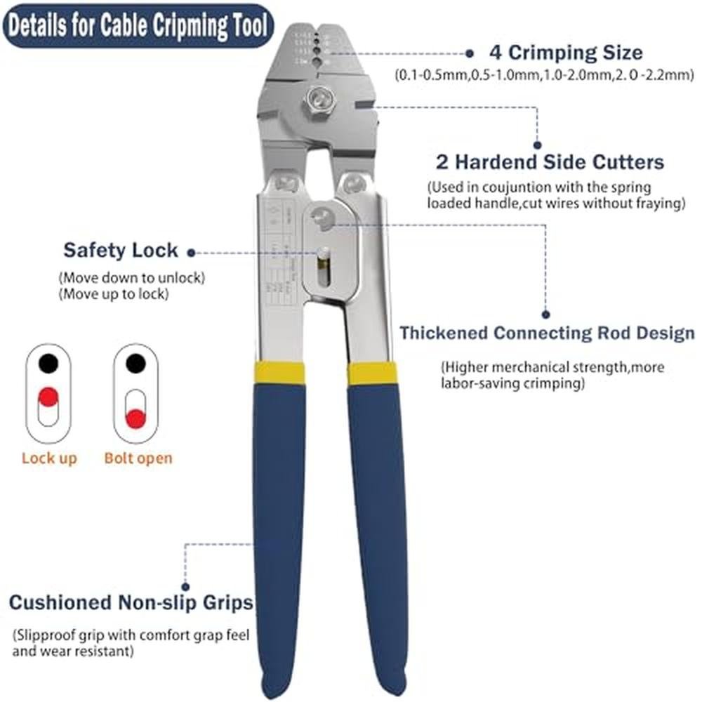 Wire Crimping: YingYa BIS Wire Crimping Tool Kit 100ft – Close-up Detail