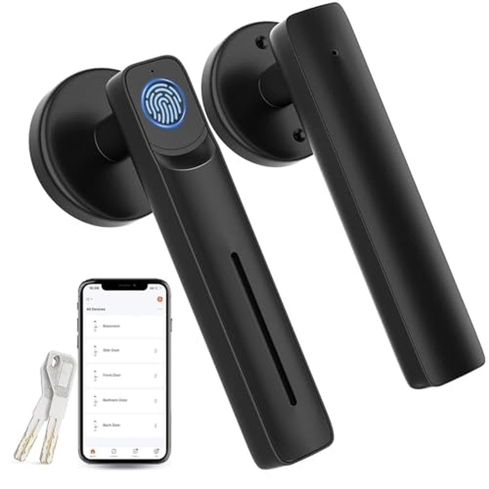 Fingerprint Door Lock: Smart Fingerprint Door Knob – Front View