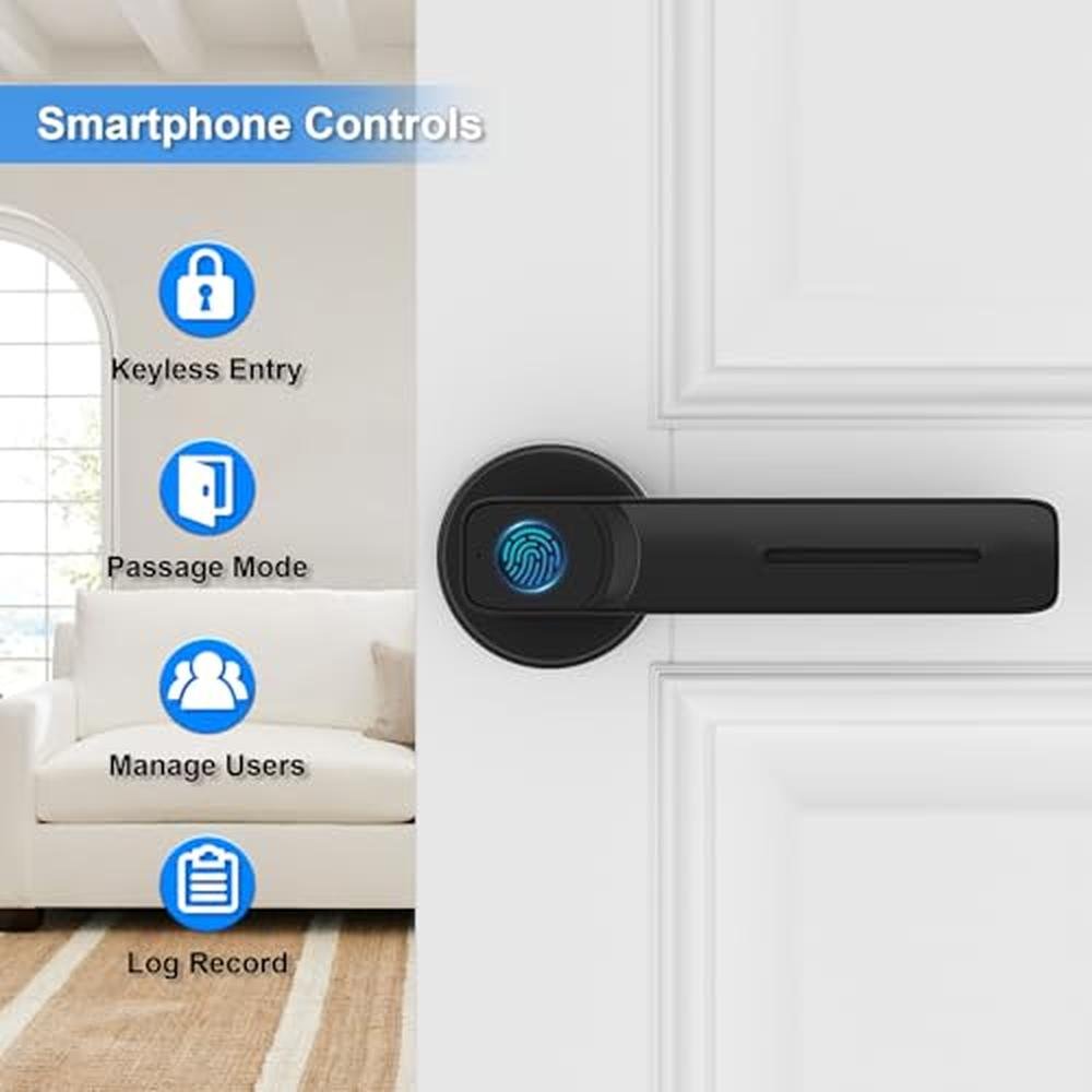 Fingerprint Door Lock: Smart Fingerprint Door Knob – Close-up Detail