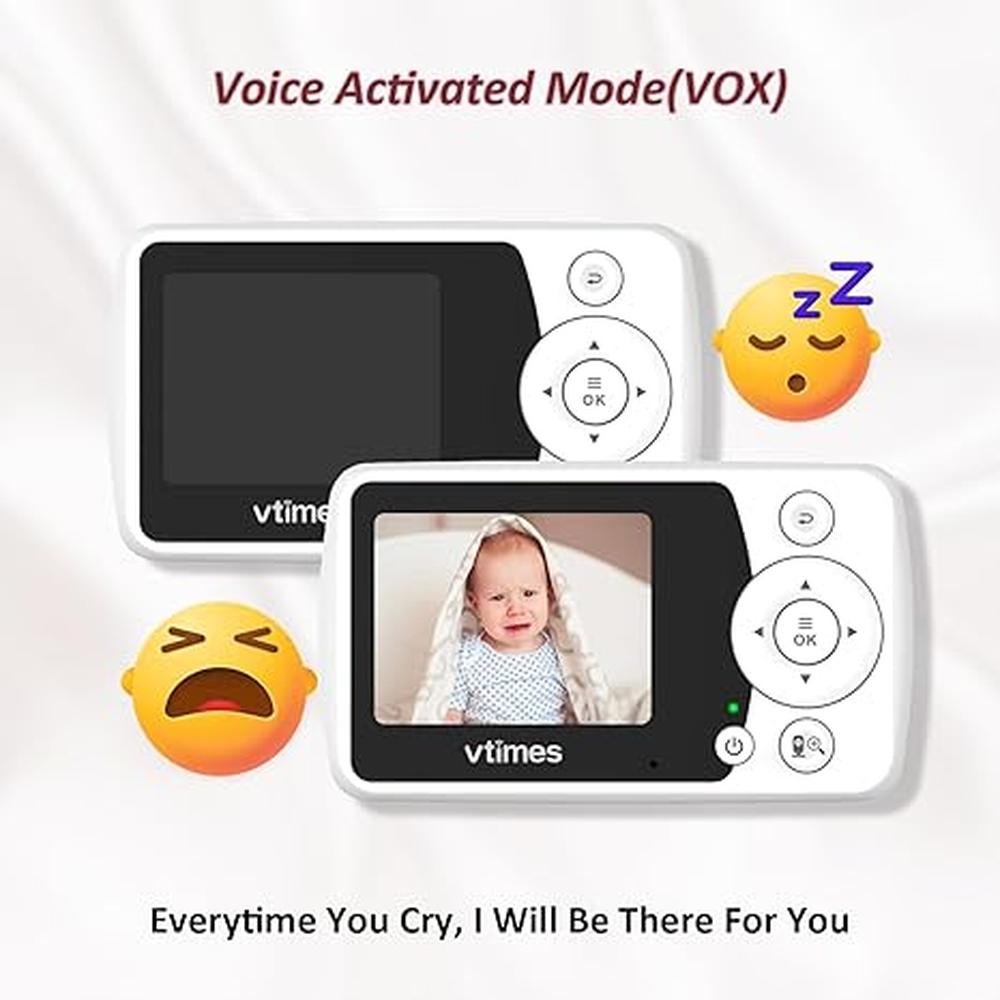 Baby Monitor: VTimes Video Baby Monitor with Camera and – Side View