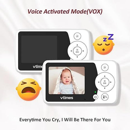 Baby Monitor: VTimes Video Baby Monitor with Camera and – Side View