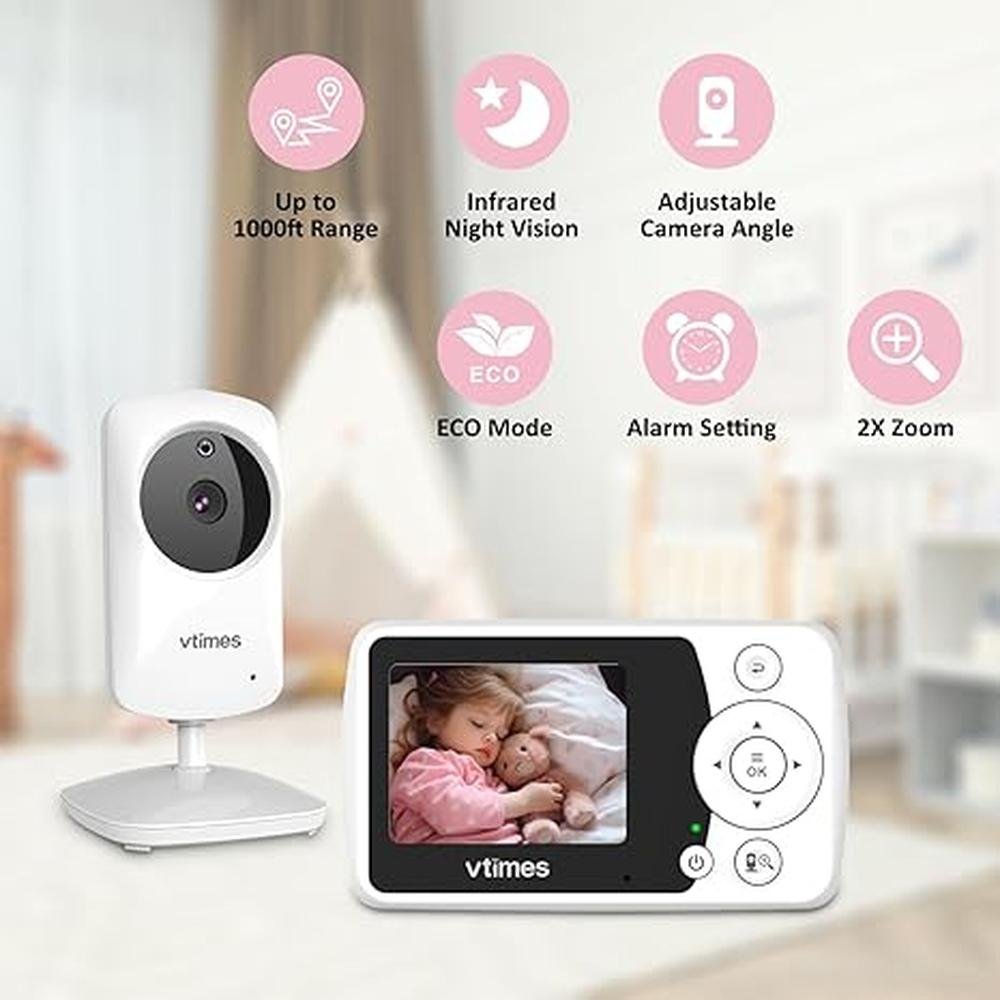Baby Monitor: VTimes Video Baby Monitor with Camera and – Packaging