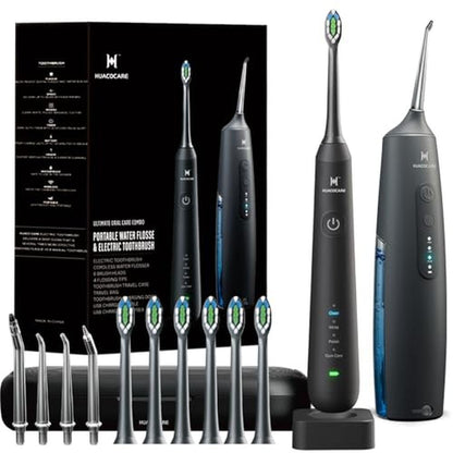 Oral Clean Kit: HUACO CARE 2-1 Water Dental Flosser & – Front View