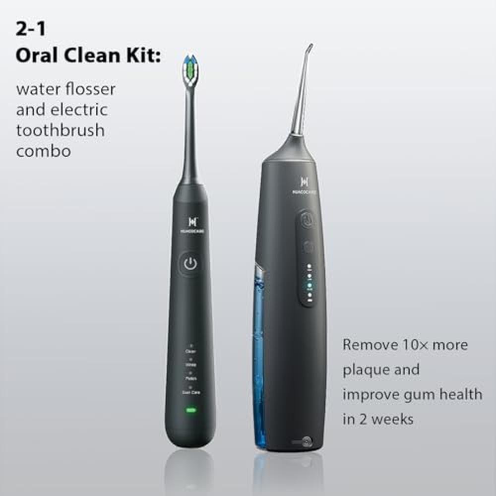 Oral Clean Kit: HUACO CARE 2-1 Water Dental Flosser & – Side View