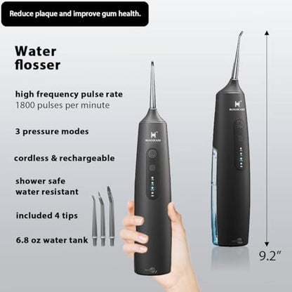 Oral Clean Kit: HUACO CARE 2-1 Water Dental Flosser & – Close-up Detail