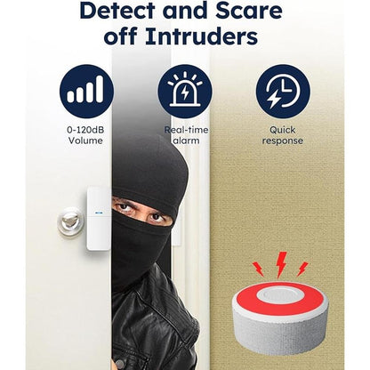 Alarm Security: Tolviviov 15-Piece DIY Door Alarm Security – Side View